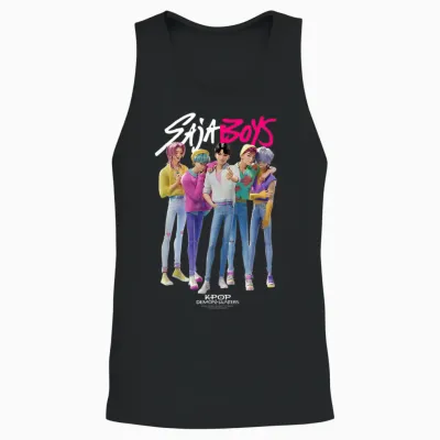 Kpop Demon Hunters Saja Boys Band Officially Licensed Unisex Tank Top - Black