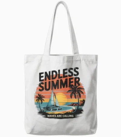 Waves Are Calling 4 Tote Bags - White