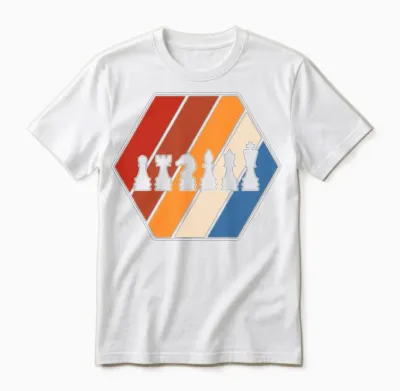 Chess Retro Unisex T-Shirt - White