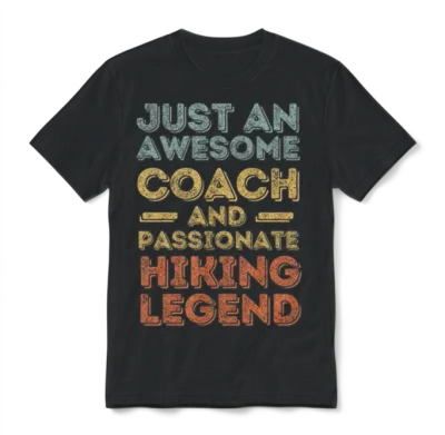 Coach Hiking Legend Retro Unisex T-Shirt - Black