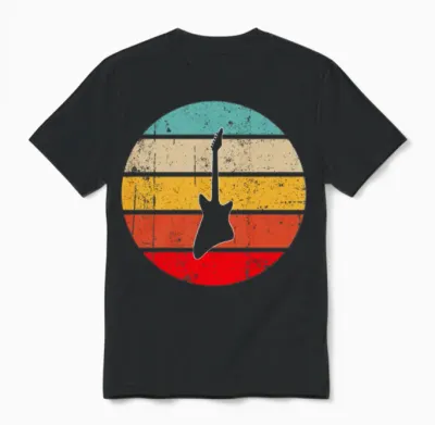 Eguitar Retro Unisex T-Shirt - Black