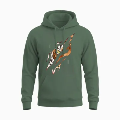 Eye of the Tiger Unisex Hoodie - Military Green