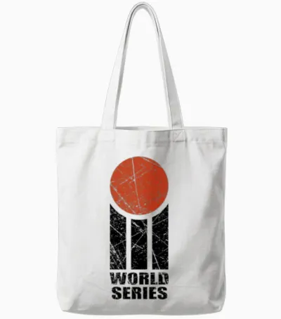 World Series Cricket Logo Retro Tote Bags - White