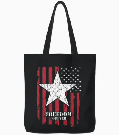 Premium New Cool Usa Army Veteran Freedom Tote Bags - Black