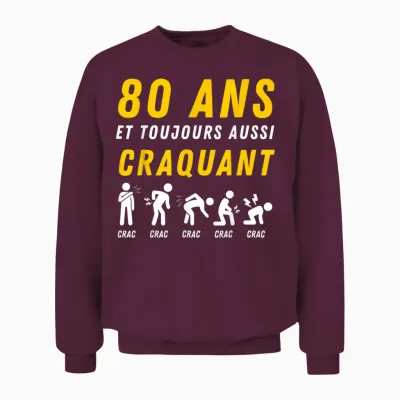 Gift Idea Humour 80th Anniv 1946 Birthday 80 Years Man Unisex Sweatshirt - Maroon