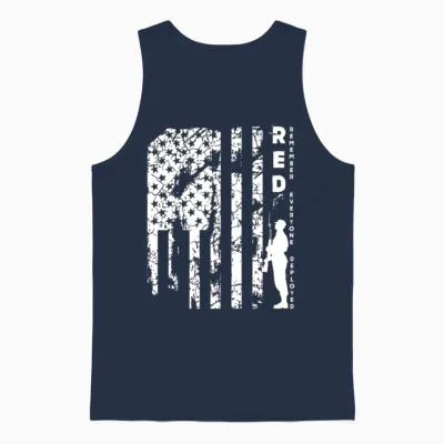 Deployed Red Friday Unisex Tank Top - Navy