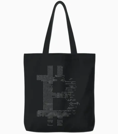 Bitcoin Punkt Tote Bags - Black