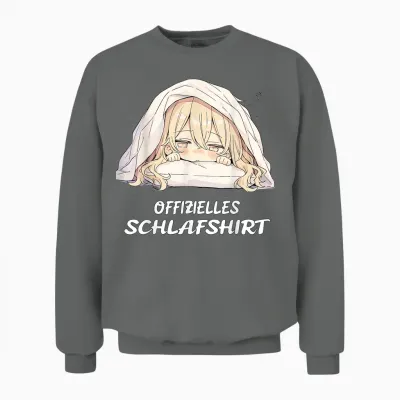 Official Sleepshirt, Kawaii Anime Manga Pyjamas Nightdress Unisex Sweatshirt - Graphite Heather