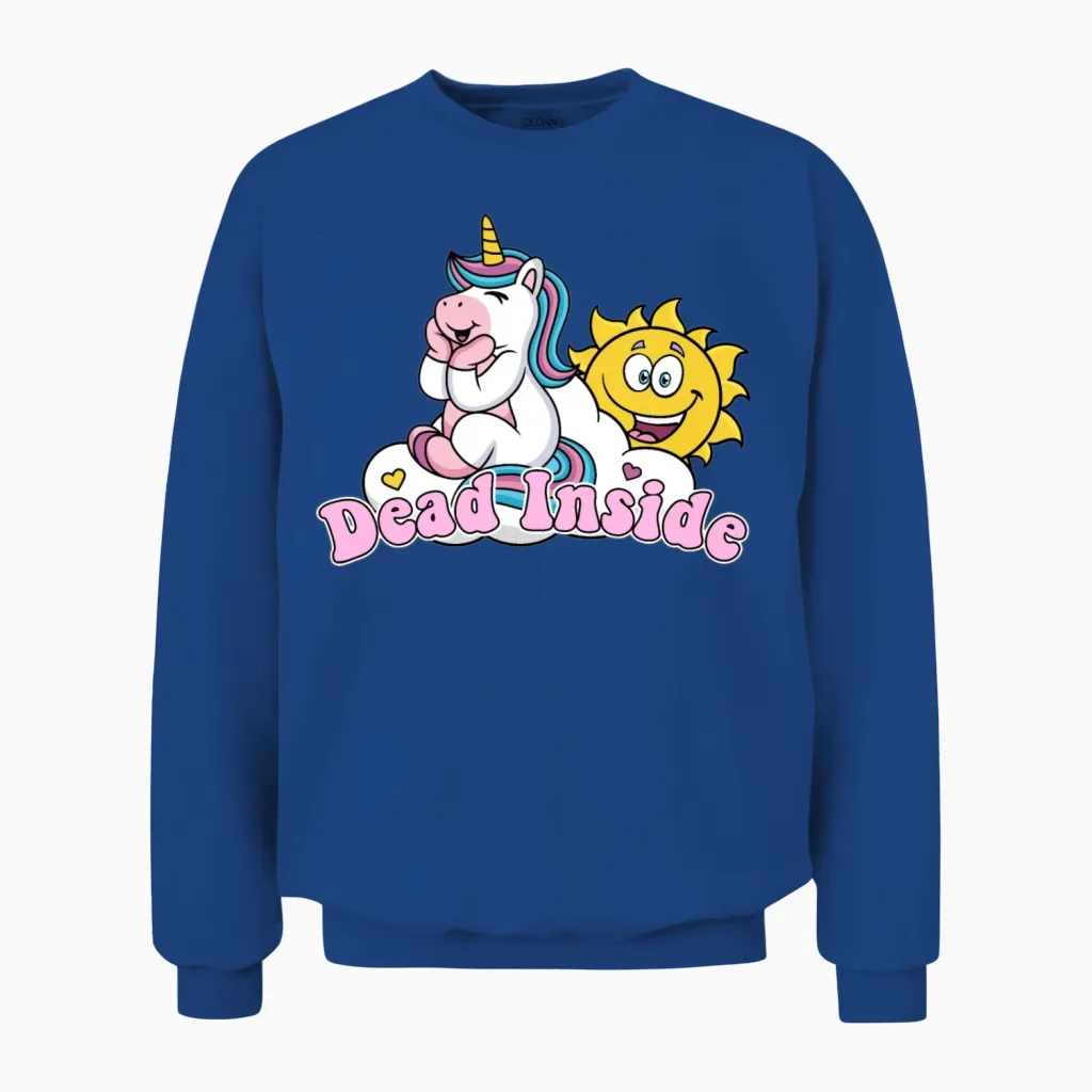 Dead Inside Kawaii Unisex Sweatshirt in Royal