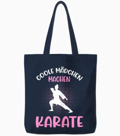 Karate Damen Kampfsport Queen Mädchen Karate Tote Bags - Navy
