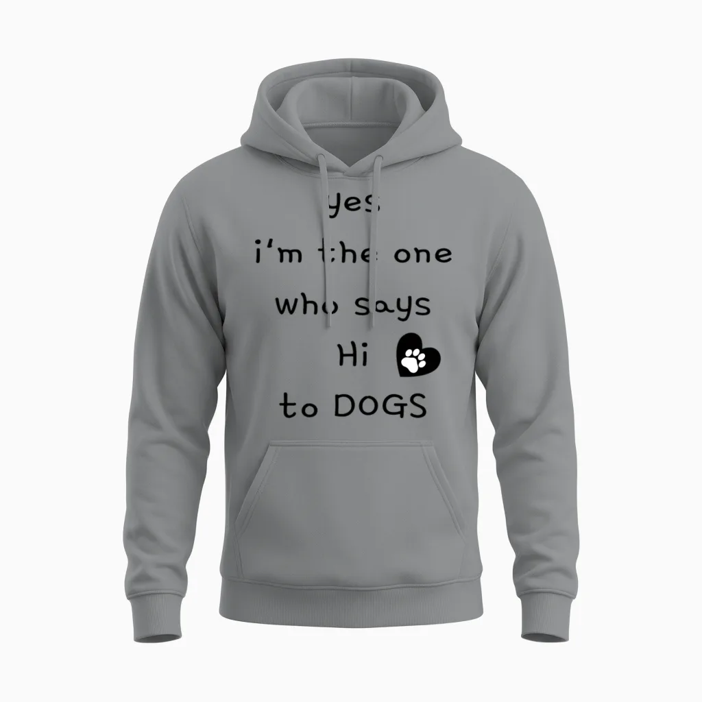 Dogs Dog Lovers Gift Unisex Hoodie in Sport Grey