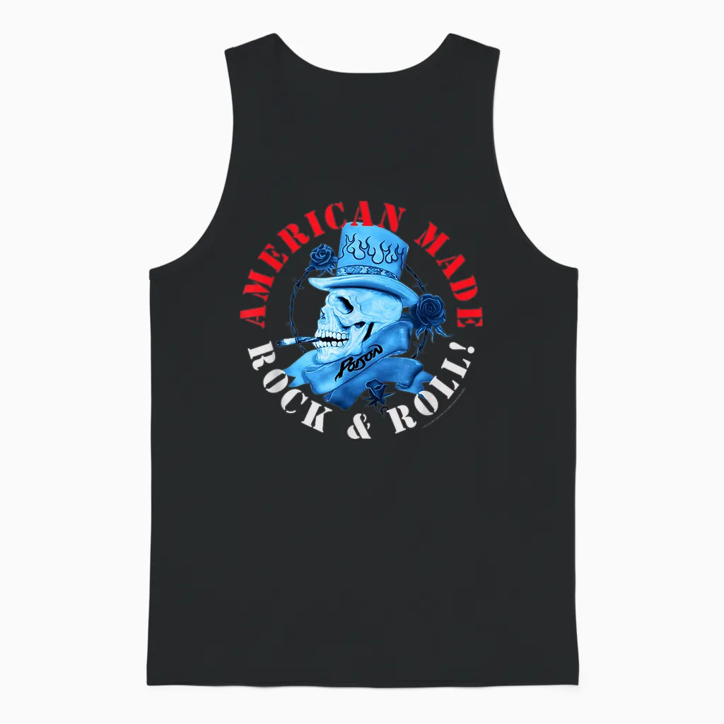 Offizielles Poison American Made Retro Rock & Roll Band Unisex Tank Top in Black