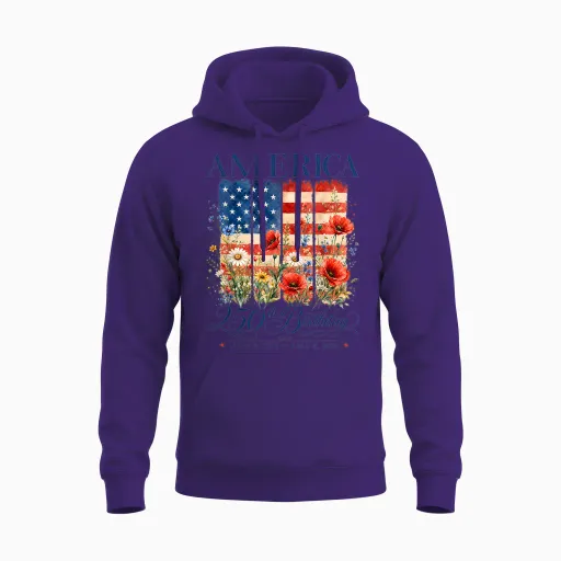 250th Anniversary Usa Women 4th of July America 250 Years Unisex Hoodie - Purple