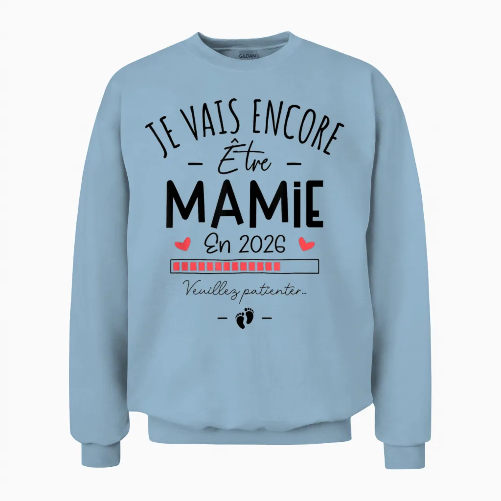 I Will Be Granny Again 2026 - Announcement 2nd Pregnancy Unisex Sweatshirt in Light Blue