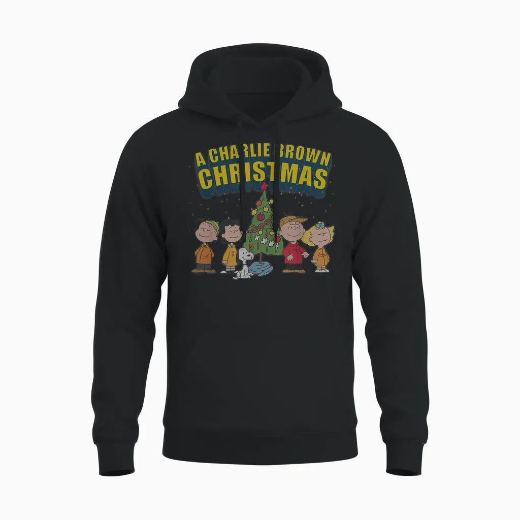 Peanuts Charlie Brown Christmas Special Unisex Hoodie in Black