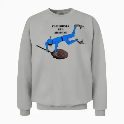 Freediving California Trophy Abalone Diver Urm Unisex Sweatshirt - Ash