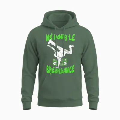 Hip Hop Breakdancer Breakdance Dance Child Boy T-Shirt, Black, S Unisex Hoodie - Military Green
