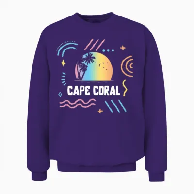 Cape Coral Florida Vacation Family Unisex Sweatshirt - Purple
