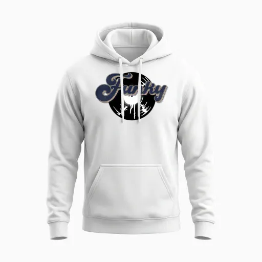 Funky Music Retro Unisex Hoodie - White