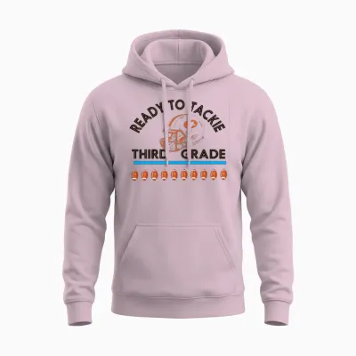 Ready to Tackle Third Grade Unisex Hoodie - Light Pink