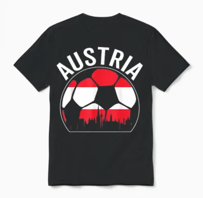 österreich Fußballmannschaft Spieler Fan Souvenir Galerie Unisex T-Shirt - Black