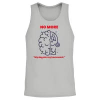 Funny A.i Dog Ate My Homework Excuse Unisex Tank Top - Ash – 2