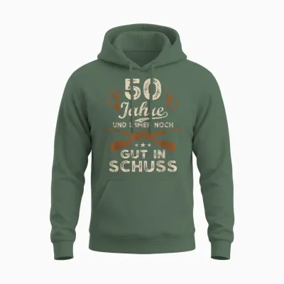 50 Jahre Jäger 50. Geburtstag Jagd Unisex Hoodie - Military Green