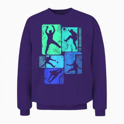 Handball Goalkeeper Handball Boys Children Men T-Shirt, Black Unisex Sweatshirt - Purple
