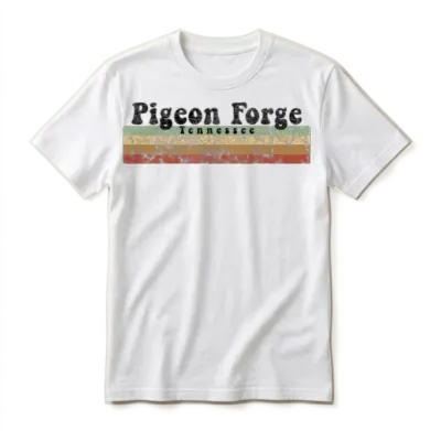 1980s Style Pigeon Forge Tennessee Unisex T-Shirt - White