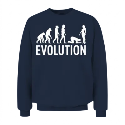 Evolution Simps Funny Meme Evolution to Simps Unisex Sweatshirt - Navy