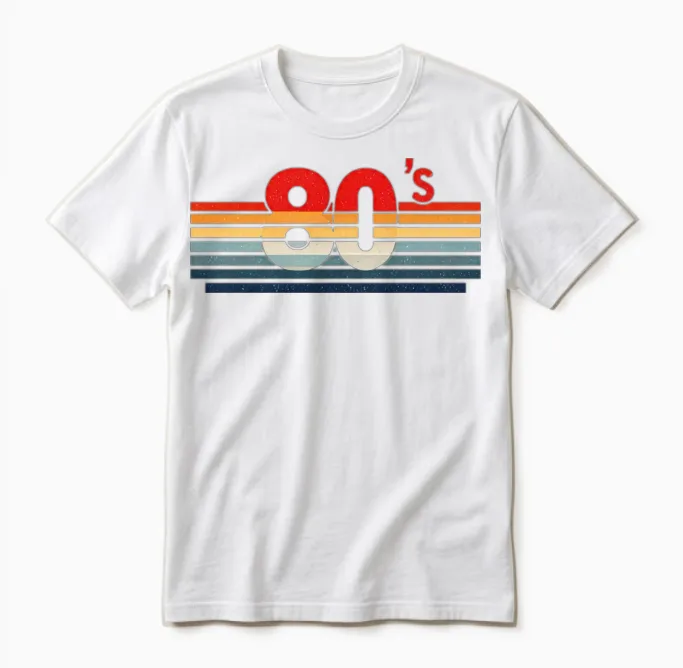 Retro 80s Unisex T-Shirt in White