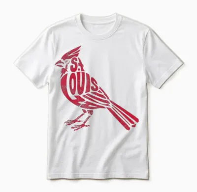 Cardinal Retro Vintage Unisex T-Shirt - White