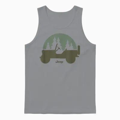 Jeep Willys Trees Unisex Tank Top - Sport Grey