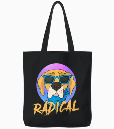 Dog Tote Bags - Black