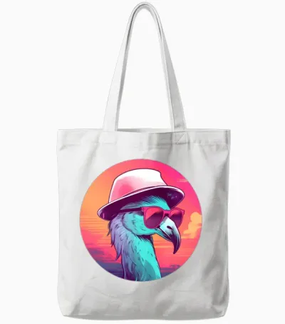 Style Flamingo Lovers Retro Tote Bags - White