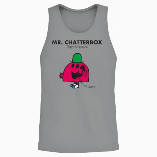 Mr. Men Mr. Chatterbox Unisex Tank Top - Sport Grey