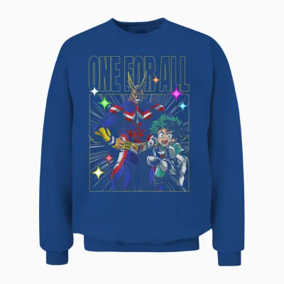 My Hero Academia All Might and Deku One for All Anime Unisex Sweatshirt - Royal