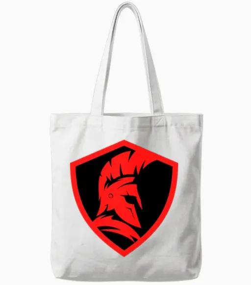 Spartan Shield Tote Bags in White