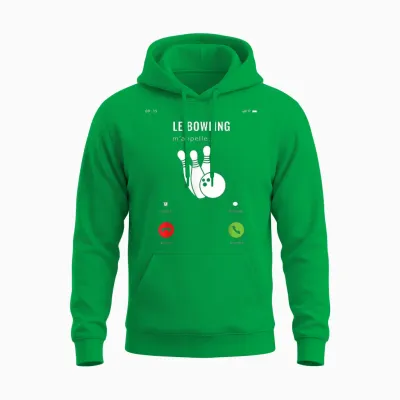 Gift Idea Funny Amateur Game Bowling Me Calls Me T-Shirt, Black, S Unisex Hoodie - Irish Green