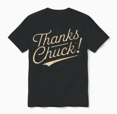 Danke Chuck Unisex T-Shirt - Black