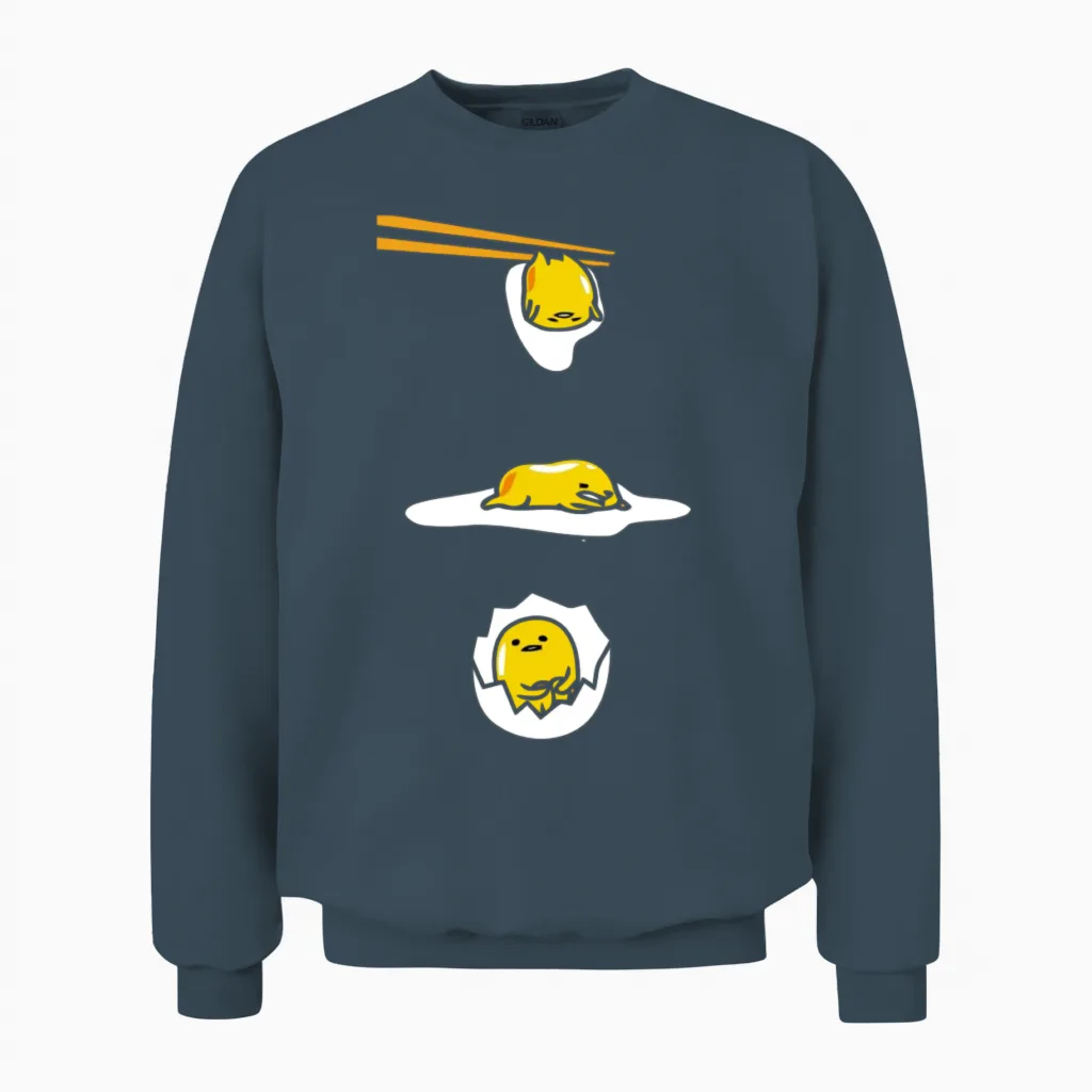 Gudetama Lazy Egg Unisex Sweatshirt in Dark Heather