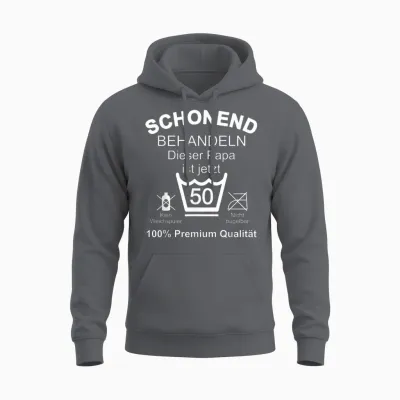 50 Geburtstag Mann 50er Papa 50 Jahre Vater Männer Unisex Hoodie - Charcoal