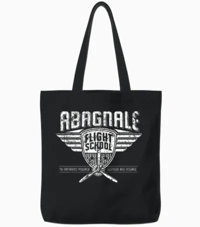 Abagnale Flight School Tote Bags - Black