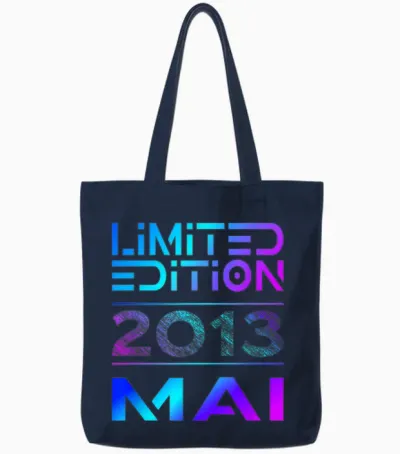 Limited Edition Mai 2013 Junge Mädchen 13. Geburtstag Tote Bags - Navy