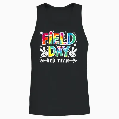 Field Day Red Team Funny for Teacher Kids Field Day Games Unisex Tank Top - Black