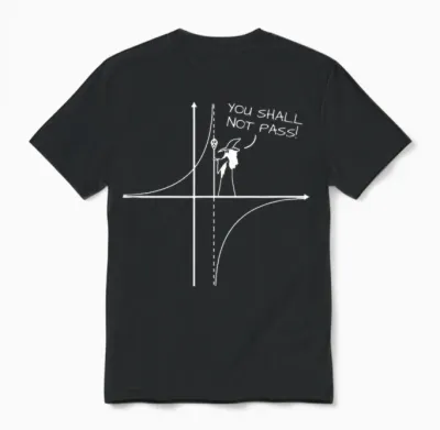 You Shall Not Pass Math Engineer Physics Funny Joke Gift T-Shirt, Black Unisex T-Shirt - Black