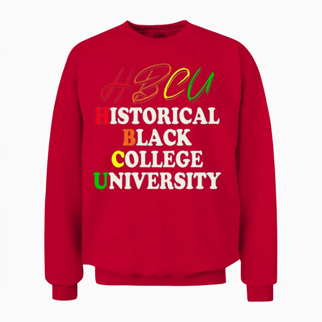 Historical Black College University Unisex Sweatshirt in Red