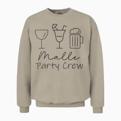 Malle Crew Party Urlaub Outfit Mallorca Unisex Sweatshirt - Sand