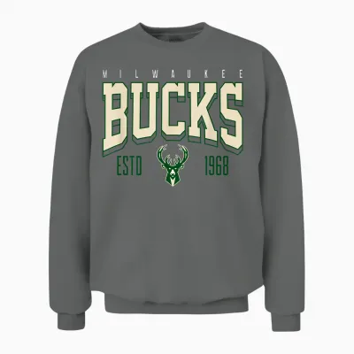 Offizieller Nba-Battle-Test Der Milwaukee Bucks Unisex Sweatshirt - Graphite Heather