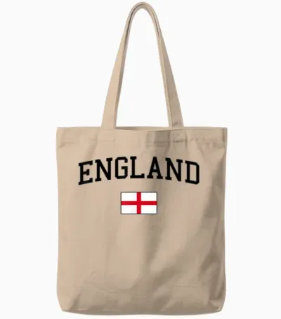 Englische Flagge Herren Damen Kinder England Tote Bags - Natural
